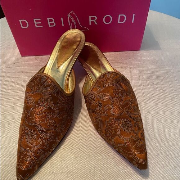 Brown Heeled Mules - Picture 1 of 5
